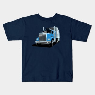 1976 Kenworth W900A in blue Kids T-Shirt